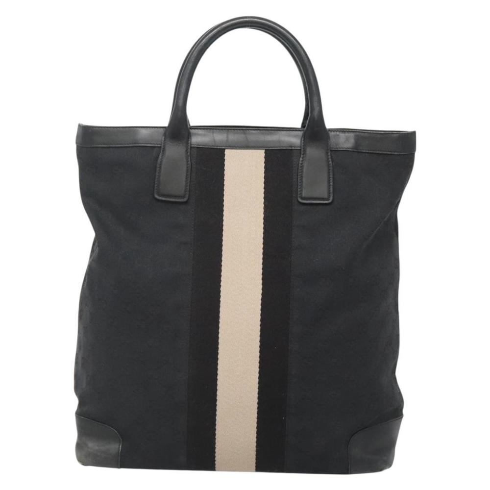 GUCCI GG Canvas Sherry Line Hand Bag Black Silver 002 1093 Auth ep10440 - Picture 13 of 16